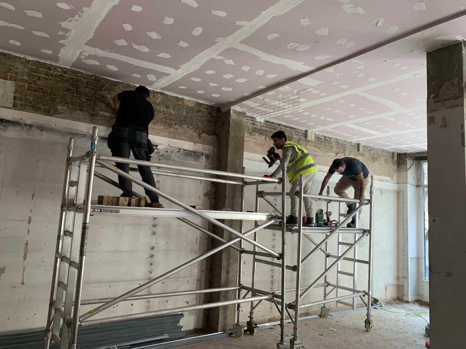 Site team at work / finished project